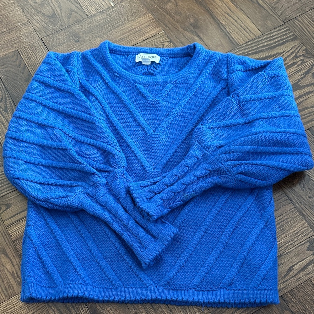 Allison Clothing Electric Blue Textured Sweater